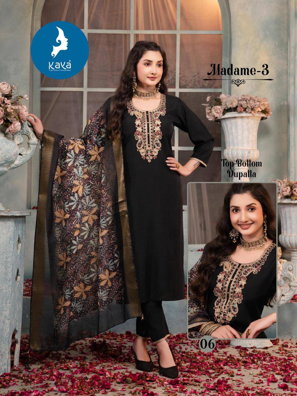 Kaya madame 3 kurti wholesale in india