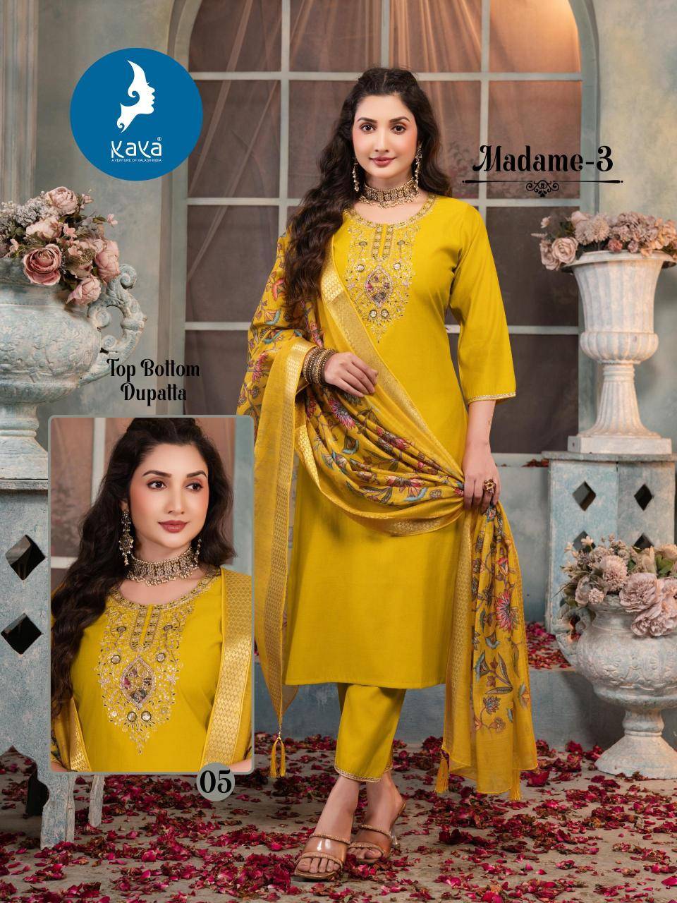 Kaya madame 3 kurti wholesale in india