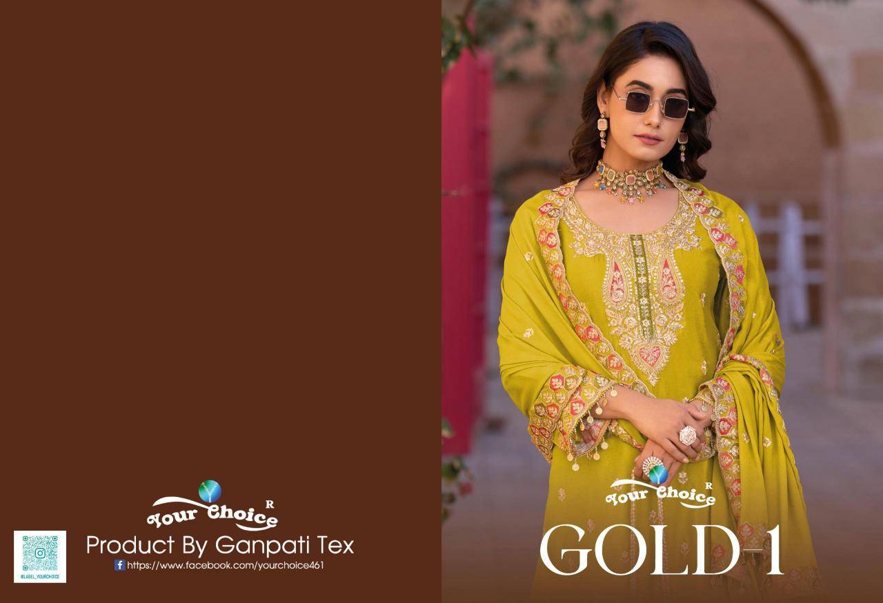Your choice gold-1 indian wholesale salwar kameez