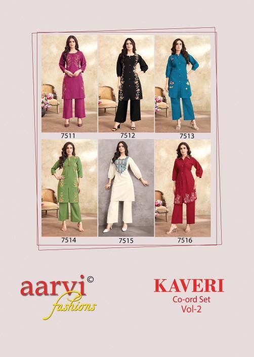 Aarvi kaveri vol-2 coord set kurtis wholesale price