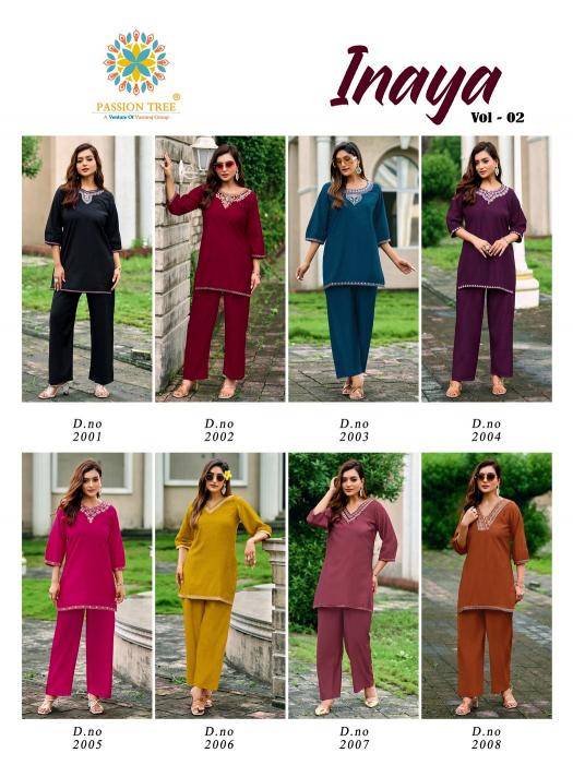 Passion tree inaya vol 2 coord set wholesale kurti manufacturers in kolkata