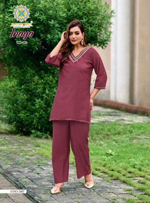 Passion tree inaya vol 2 coord set wholesale kurti manufacturers in kolkata