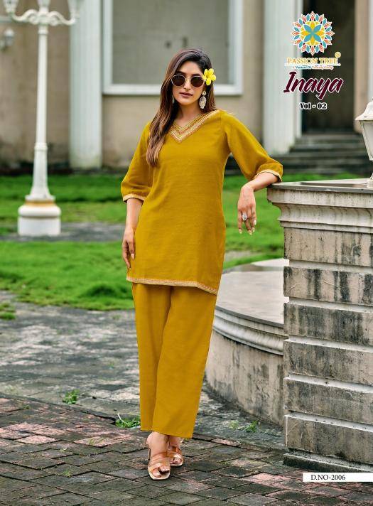 Passion tree inaya vol 2 coord set wholesale kurti manufacturers in kolkata
