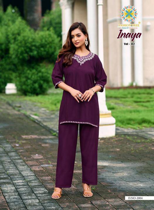Passion tree inaya vol 2 coord set wholesale kurti manufacturers in kolkata