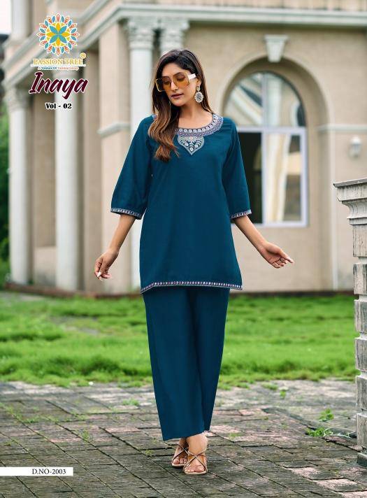 Passion tree inaya vol 2 coord set wholesale kurti manufacturers in kolkata