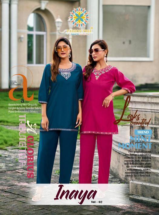 Passion tree inaya vol 2 coord set wholesale kurti manufacturers in kolkata