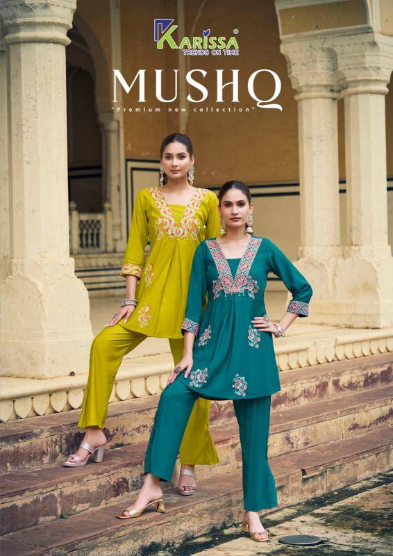 Karissa mushq coord set wholesale kurti market in kolkata