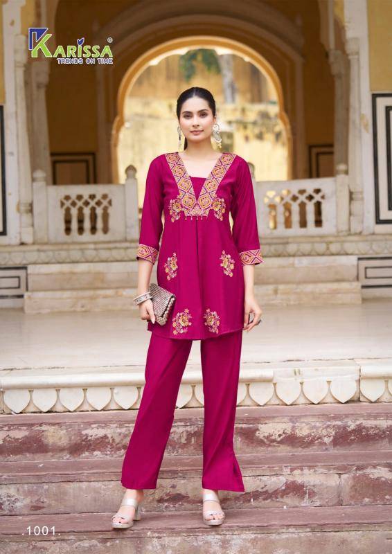 Karissa mushq coord set wholesale kurti market in kolkata