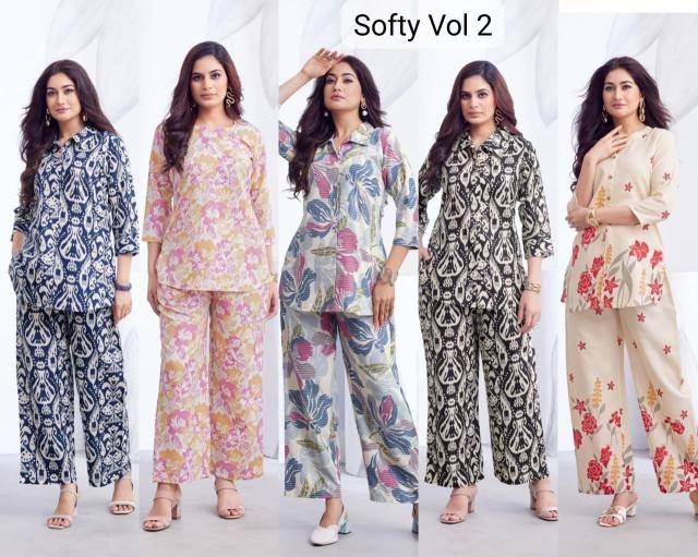 Shorya FZ softy vol 2 coord set ladies kurti wholesale market in kolkata