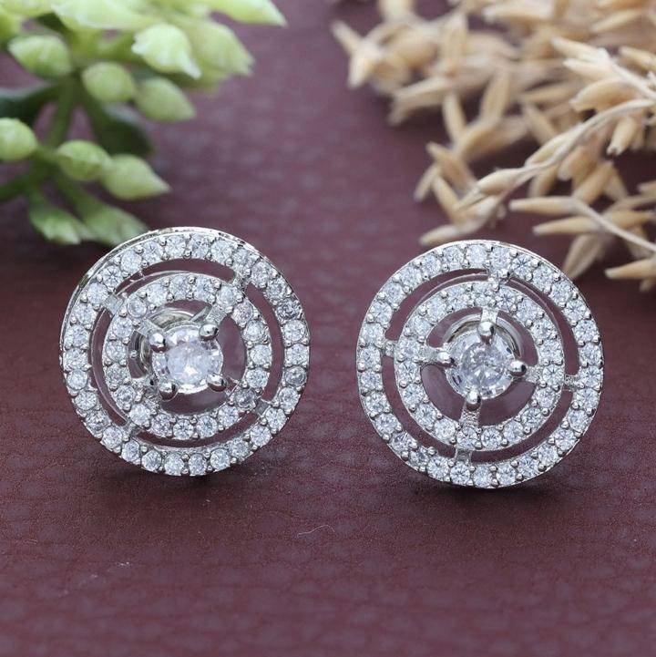 anti-tarnish american Daimond stud Earrings E1376 Indian imitation jewelry wholesale