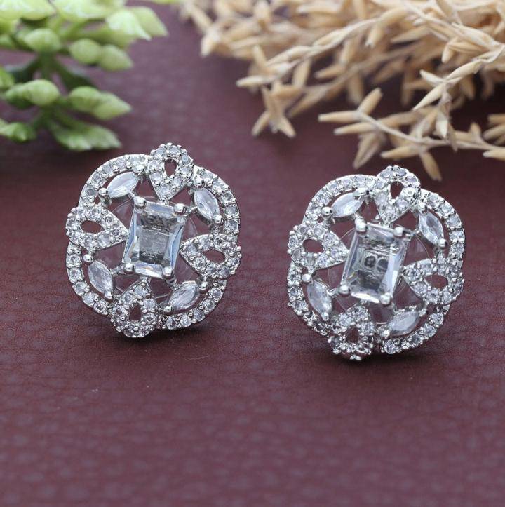 anti-tarnish american Daimond stud Earrings E1377 Cheap imitation jewelry