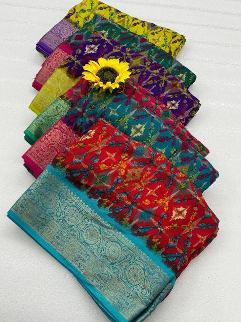 Shorya ajrakh gold print wholesale sarees india