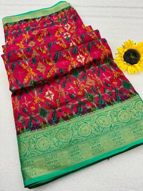 Shorya ajrakh gold print wholesale sarees india
