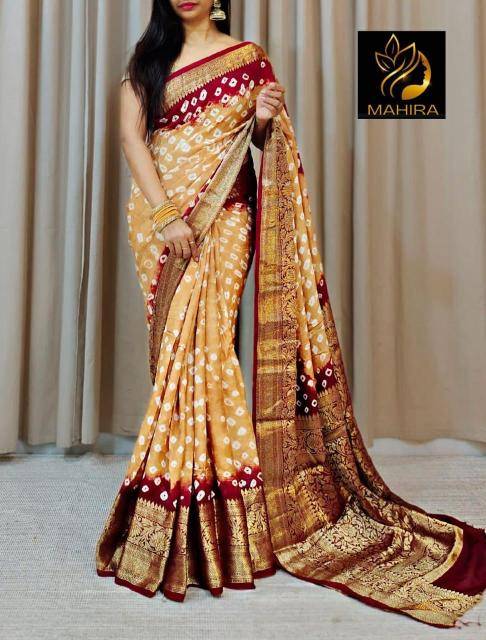 Shorya kanjivaram bandhani wholesale sarees online india