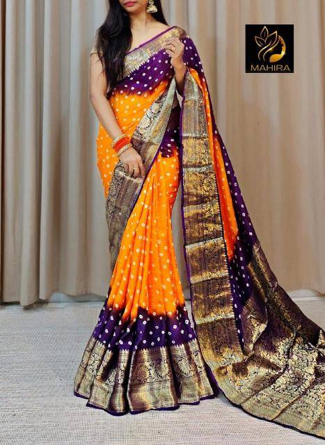 Shorya kanjivaram bandhani wholesale sarees online india