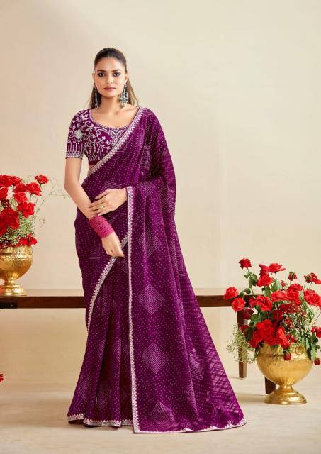 Shorya bandhaniya fancy wholesale saree market in ahmedabad