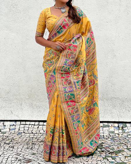 Akshara soft rajwadi pashmina silk  wholesale saree blouse india