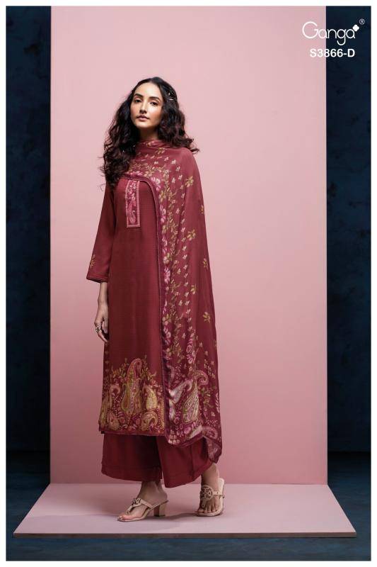 Ganga chiara 3866 wholesale dress material market in gujarat