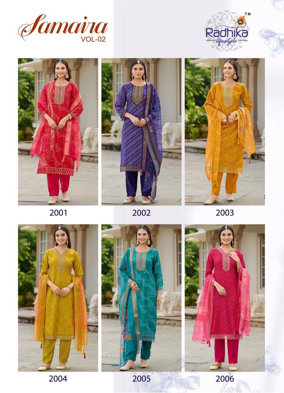 Radhika lifestyle samaira vol 2 ladies kurti wholesale market in hyderabad
