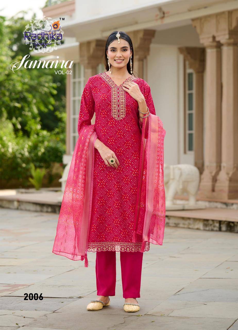 Radhika lifestyle samaira vol 2 ladies kurti wholesale market in hyderabad