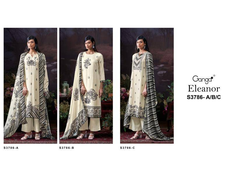 Ganga eleanor 3786 Wholesale dress material supplier in Surat