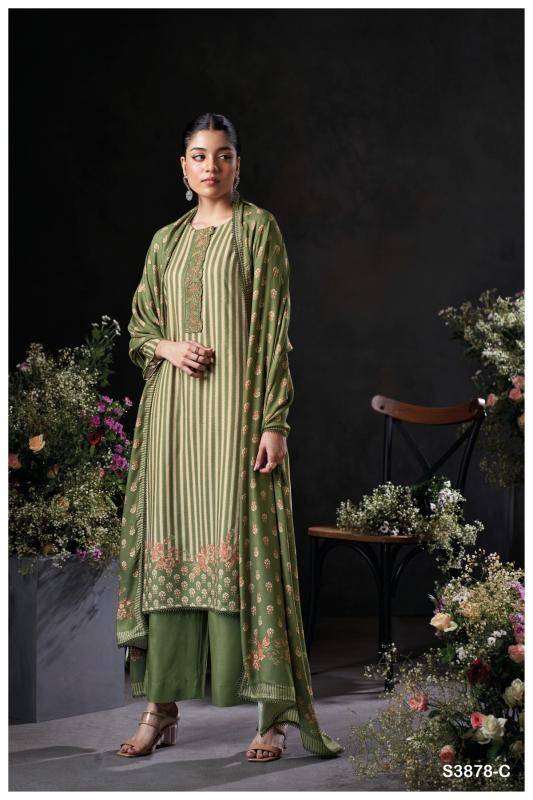 Ganga nirelle 3878 Dress material in Surat at wholesale price