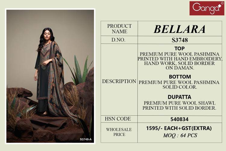 Ganga bellara 3748 Surat dress material online shopping
