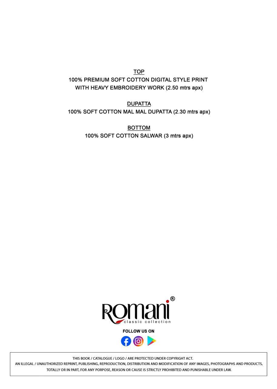 Romani needle wonder vol 3 Dress material in Surat for boutique