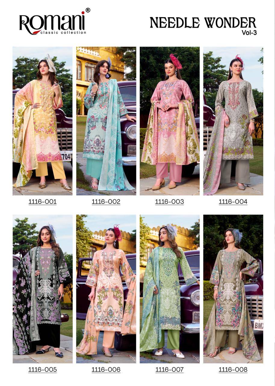 Romani needle wonder vol 3 Dress material in Surat for boutique