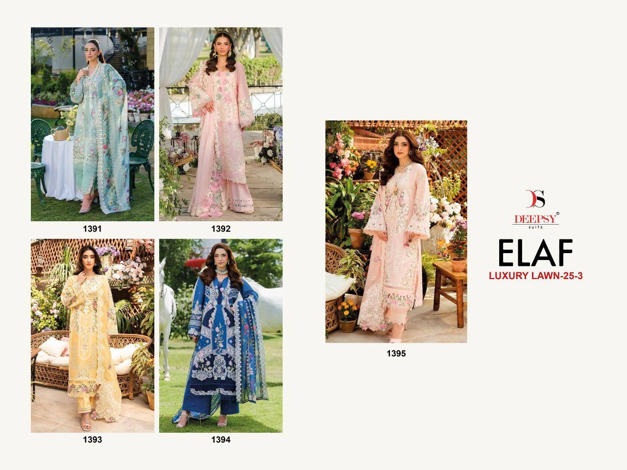 Deepsy suits elaf lawn 25-3 pakistani suits wholesale market in Surat India
