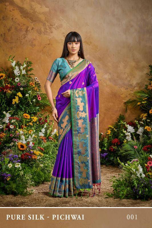 Rajtex pure silk pichwai Online saree wholesale