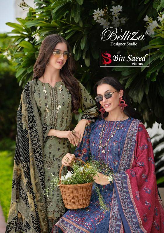 Belliza bin saeed vol 8 Designer dress materials wholesale