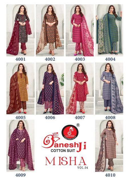 Ganeshji misha vol-4 Dress material wholesale suppliers in Mumbai