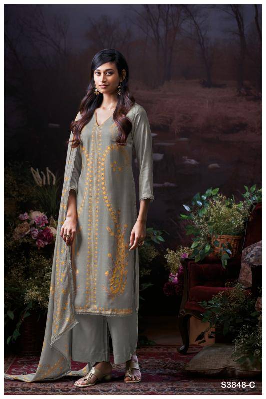 Ganga rimsha 3848 Designer dress material wholesale market in Delhi