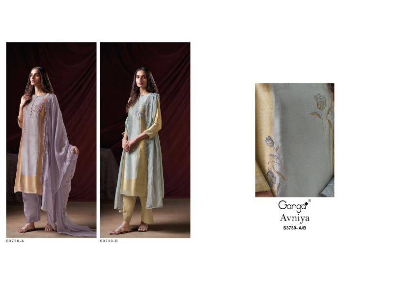 Ganga avniya 3730 Ladies dress material wholesale market in Delhi