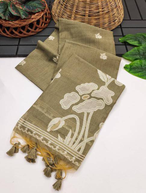 Akshara soft muga cotton Surat saree wholesalers