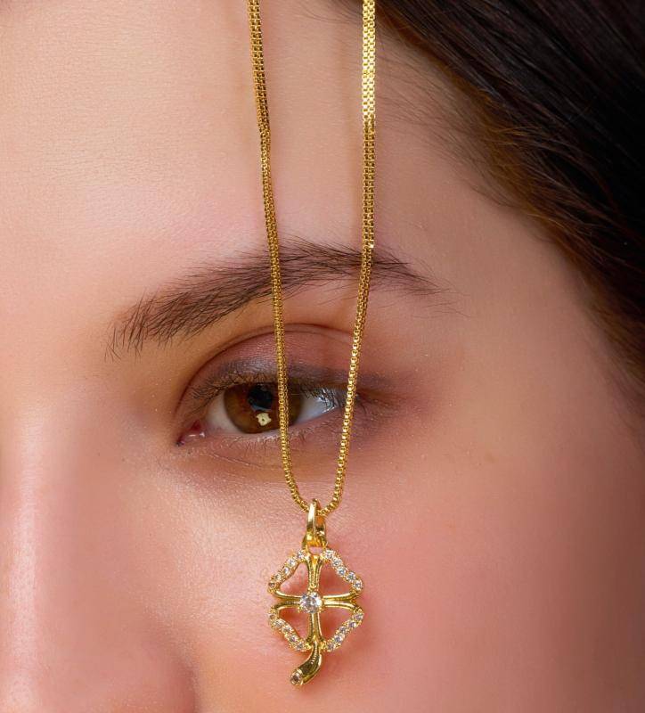 Micro gold chain pendent 18 Imitation jewellery online shopping