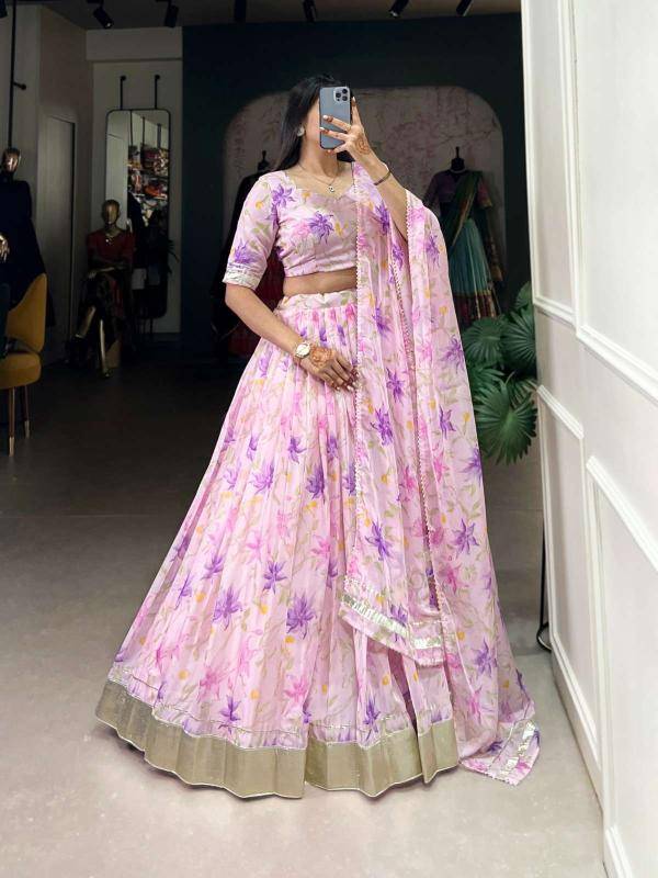 lnb 1036 tabby silk Light Pink Buy Lehenga Choli in Bulk