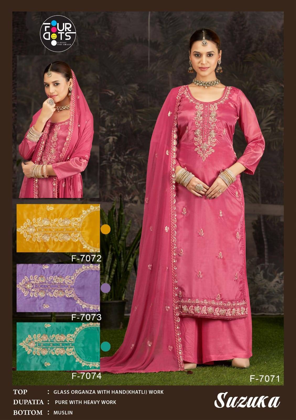 Four Dots Suzuka Glass Wholesale salwar suit manufacturers in India