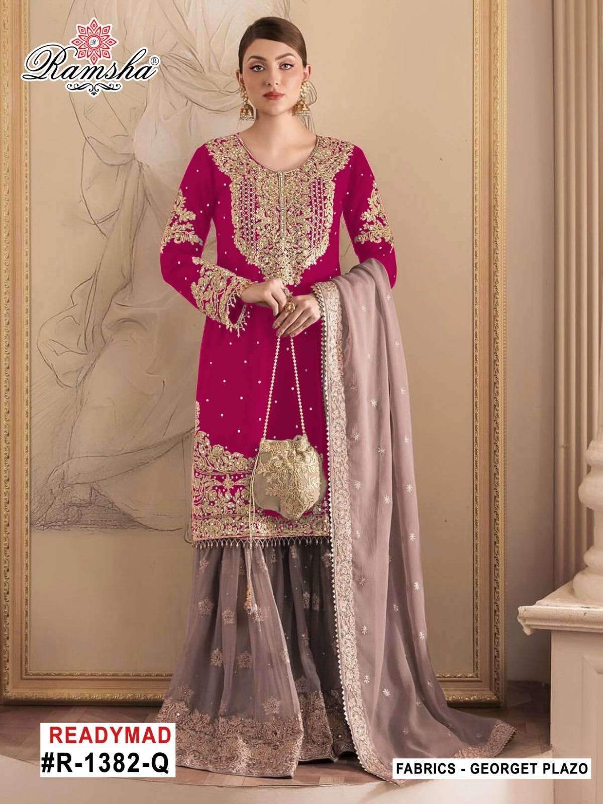 Ramsha R 1382 Q To T Georgette Designer salwar suits wholesale