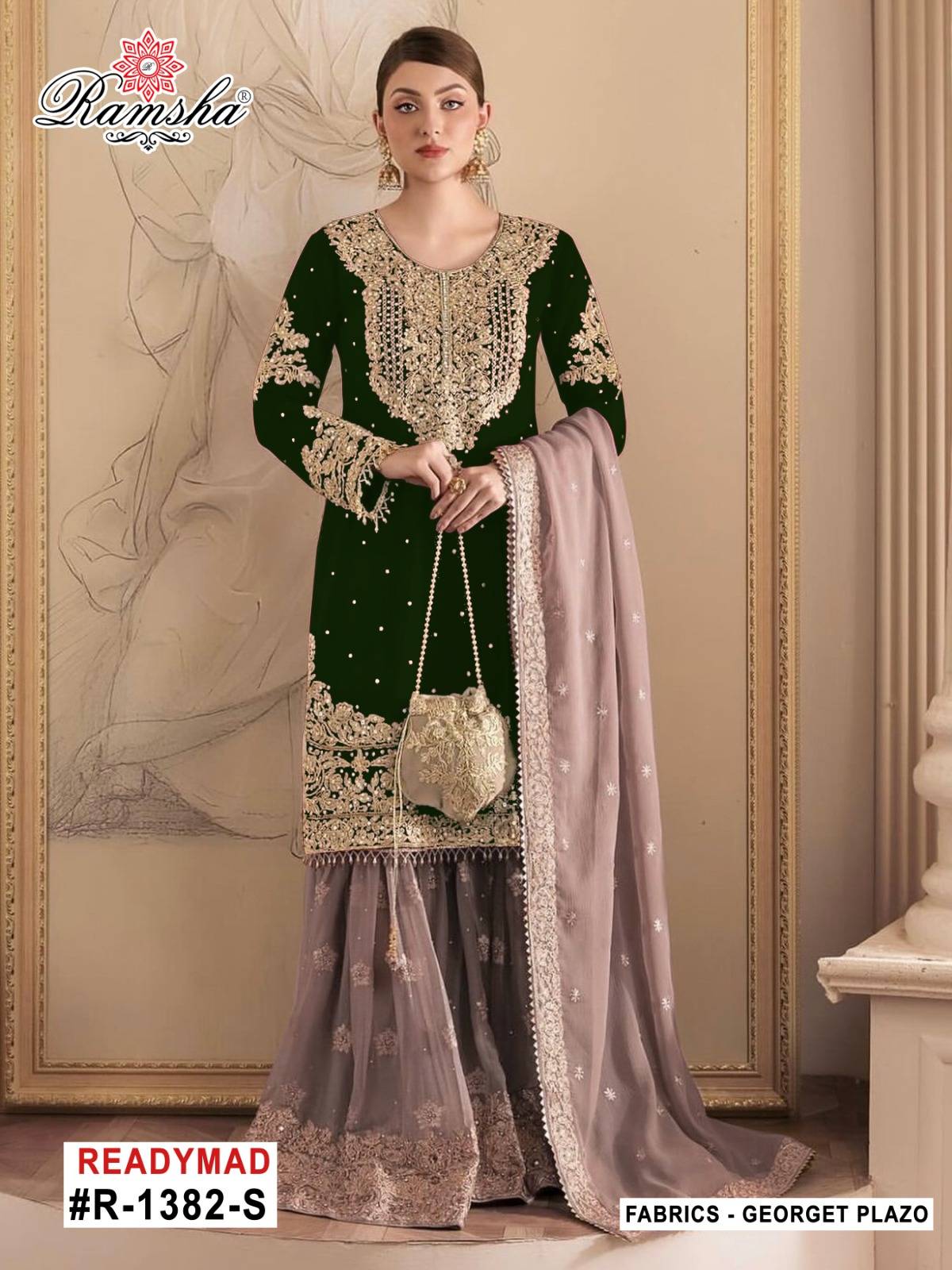 Ramsha R 1382 Q To T Georgette Designer salwar suits wholesale