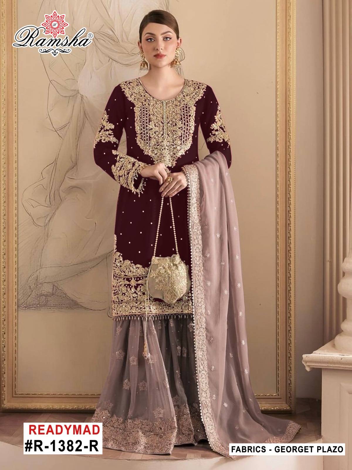 Ramsha R 1382 Q To T Georgette Designer salwar suits wholesale