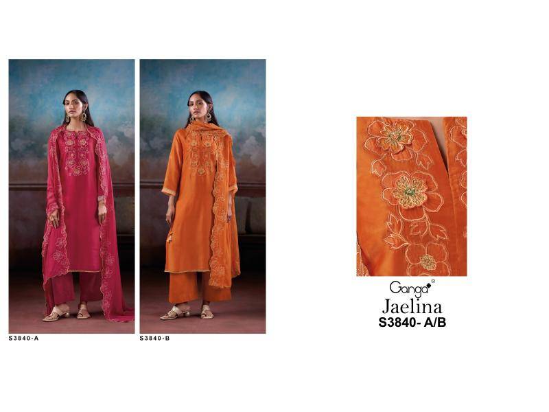 Ganga jaelina 3840 Wholesale dress materials suppliers