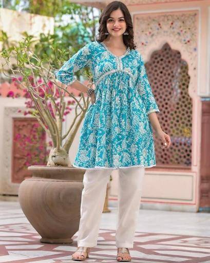 Adhya mirror work short top Kurti exporters in Delhi