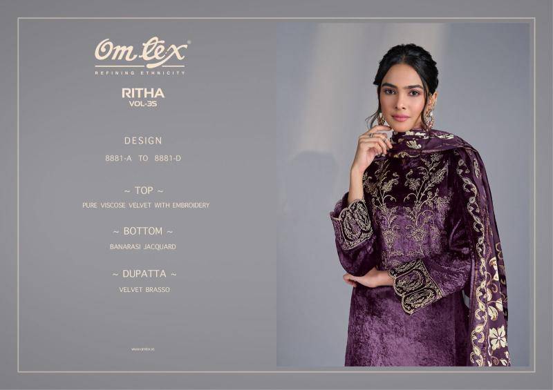Omtex ritha vol 35 wholesale dress materials market  in kolkata