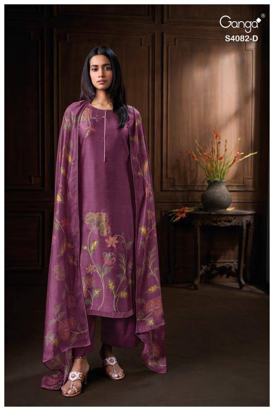 Ganga firanya 4082 wholesale dress materials in hyderabad