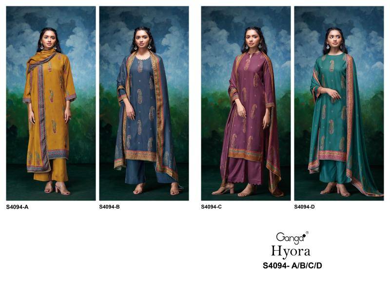 Ganga hyora 4094 Wholesale dress materials in Ahmedabad