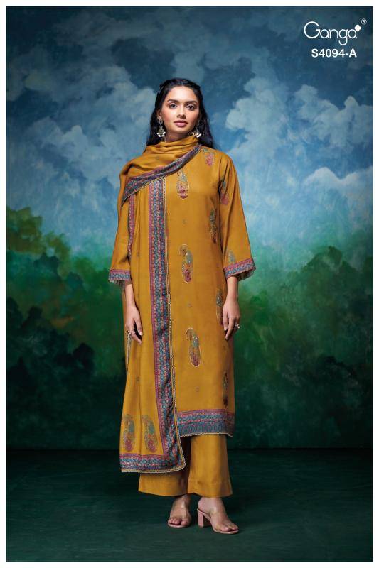 Ganga hyora 4094 Wholesale dress materials in Ahmedabad