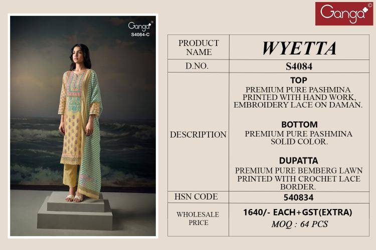 Ganga wyetta 4084 Bulk dress fabrics in Ahmedabad