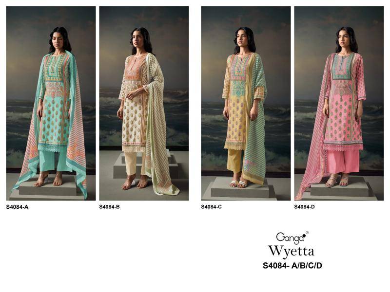 Ganga wyetta 4084 Bulk dress fabrics in Ahmedabad